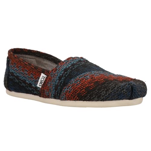 TOMS Women's Classic Knit Casual Shoe (11 B (M) US, Rust Multi Stripe Woven)