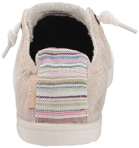 Roxy Women's Bayshore Slip On Sneaker Shoe, New Natural, 7 M US