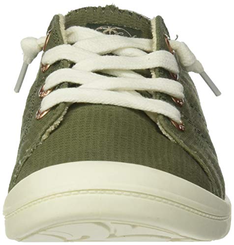 Roxy Women's Bayshore Slip on Sneaker Shoe, Army Green, 6.5