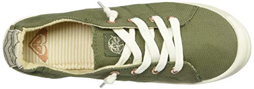Roxy Women's Bayshore Slip on Sneaker Shoe, Army Green, 6.5