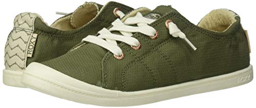 Roxy Women's Bayshore Slip on Sneaker Shoe, Army Green, 6.5