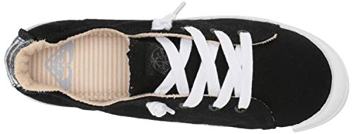 Roxy womens Bayshore Slip on Shoe Sneaker, Black Denim, 6.5 US