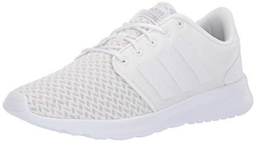 adidas Women's CloudfoamQT Racer Xpressive-Contemporary CloudfoamRunning Sneakers Shoes, white/white/grey, 7.5 M US
