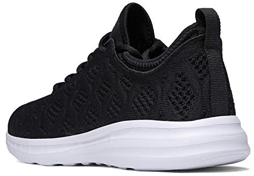 Joomra Women Tennis Shoes Lightweight for Gym Jogging Running Walking Comfortable Fashion Athletic Sneakers Black Size 11.5