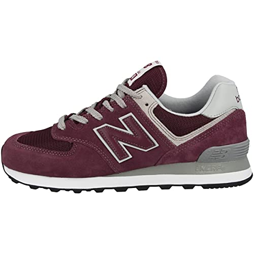 New Balance Women's 574 V2 Evergreen Sneaker, Burgundy/White, 6.5