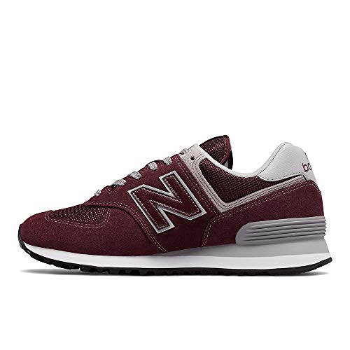 New Balance Women's 574 V2 Evergreen Sneaker, Burgundy/White, 6.5