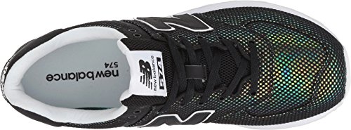 New Balance Women's 574 V2 Mermaid Sneaker, Black/White, 6.5 W US