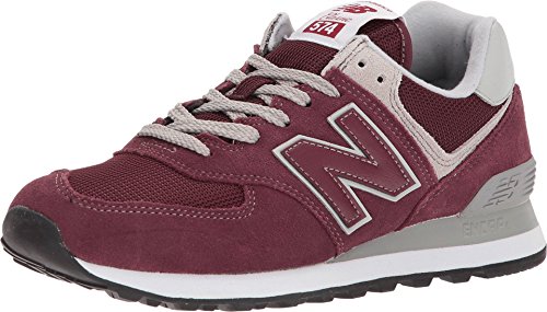 New Balance Women's 574 V2 Evergreen Sneaker, Burgundy/White, 6.5 Wide