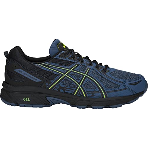 ASICS Men's Gel-Venture 6 MX Running Shoes, 11, Grand Shark/NEON Lime