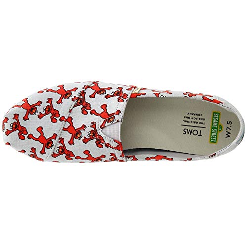 TOMS Sesame Street X Elmo Printed Canvas Women's Classics 10013636 (Size: 9.5)