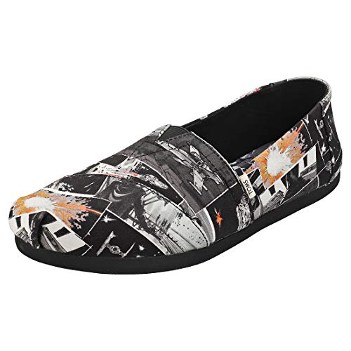 TOMS Black Star Wars Print Women's Canvas Slip-on Black 10014414 6