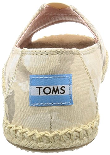 TOMS Alpargata Open Toe Natural Watercolor Floral 6