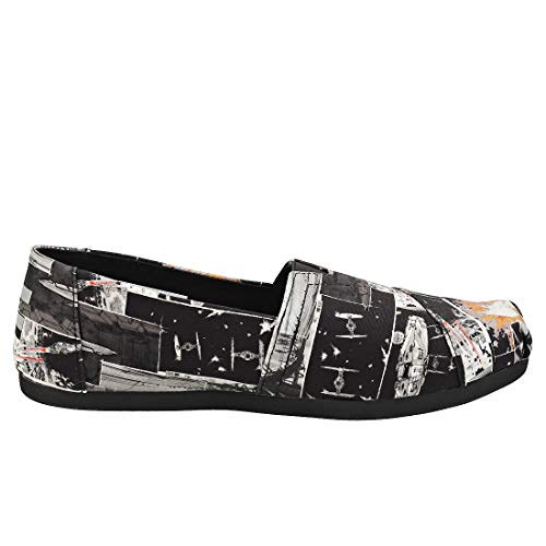 TOMS Black Star Wars Print Women's Canvas Slip-on Black 10014414 6