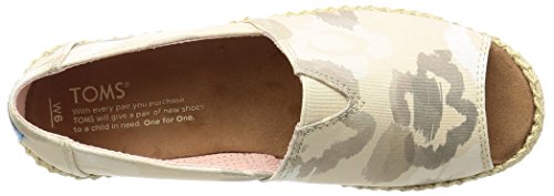 TOMS Alpargata Open Toe Natural Watercolor Floral 6