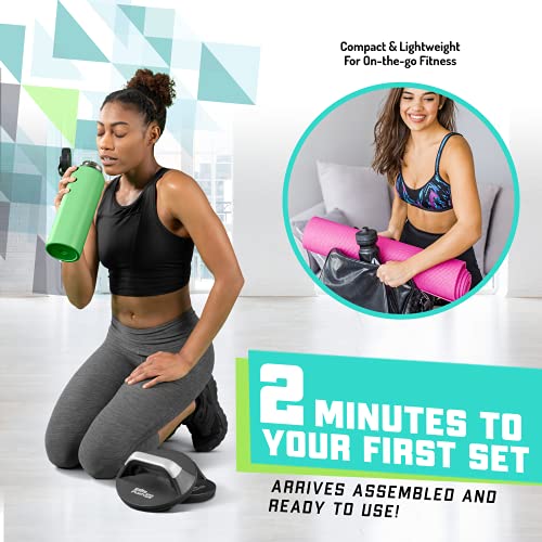 Elite Sportz Push Up Bars - The Smooth Rotation Makes a Pushup on The Hands, Meaning You Will Feel Less Wrist Pain Than When Doing Normal Pushups. Very Sturdy and Won't Slide Around
