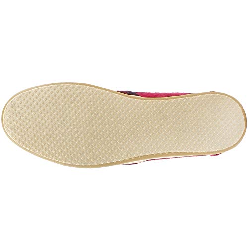 TOMS womens Alpargata flats shoes, Red Felt Plaid, 9 US