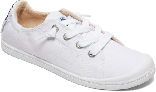 Roxy womens Bayshore Slip on Shoe Sneaker, White, 11 US