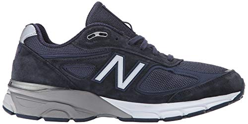 New Balance Men's Made 990 V4 Sneaker, Navy/Silver, 7 XXW US