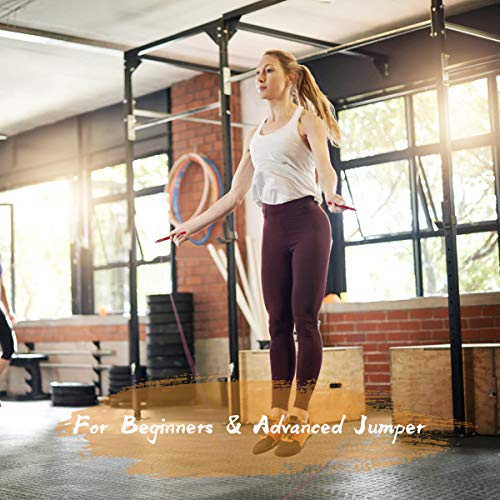 5BILLION Speed Jump Rope - 360° Swivel Ball Bearing - Adjustable - Workout for Double Unders, Exercise, WOD, Outdoor, MMA & Boxing Training (orange)