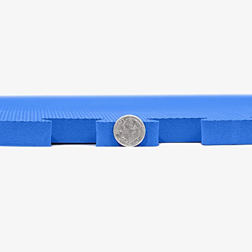 IncStores 5/8 Inch Thick Premium Soft Foam Flooring Tiles | High-Density Interlocking Foam Tiles for Vibrant Floor Protection in Your Home Gym, Playroom, and More | Royal Blue, 6 Pack