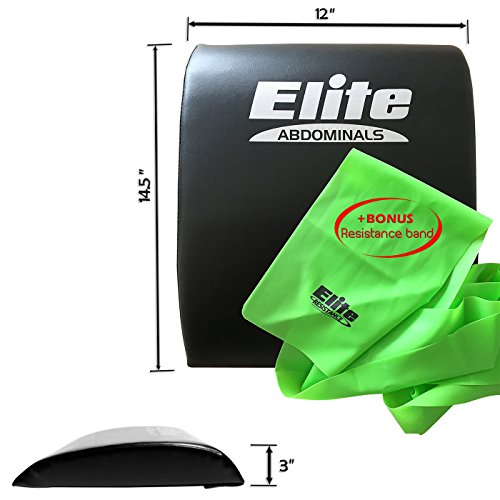 Elite Sportz Abdominal Sit Up Pad and Gives Great Lower Back Support, Helping to Remove All The Strain, Making Sit Ups Easy - Bonus Resistance Band Included