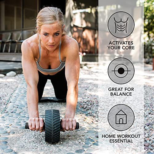 Sports Research Sweet Sweat Ab Wheel | Abdominal Exercise Wheel for Core Strength Training | with Knee Pad