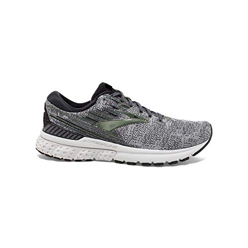 Brooks Men's Adrenaline GTS 19 Running Shoe - Black/Green - 8.0 D