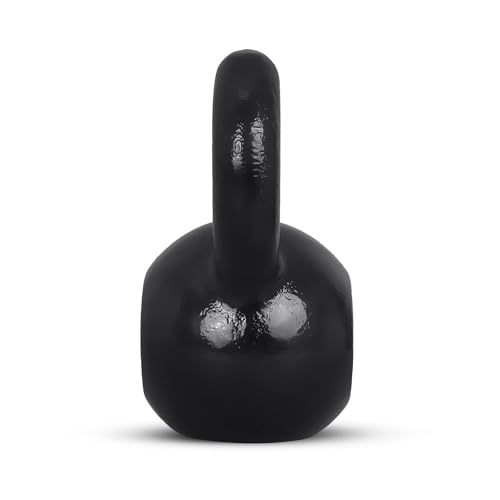 Amazon Basics Cast Iron Kettlebell with Enamel Finish, 20-Pound, Black