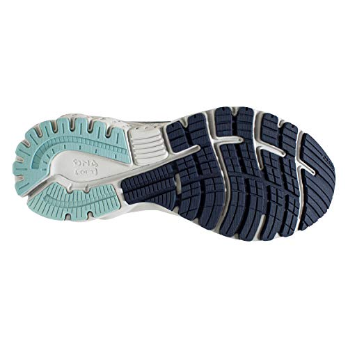 Brooks Womens Adrenaline GTS 19 Running Shoe - Navy/Aqua/Tan - D - 5.5