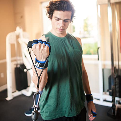 ProFitness Workout Gloves Wrist Best Workout Gloves for Weight Lifting, Gym Workouts (Royal Blue, Large)