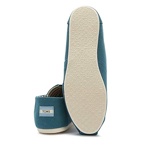 TOMS Women's Classic Canvas Slip-On Shoe,Venice Collection Harbor Blue Heritage Canvas 9 M US