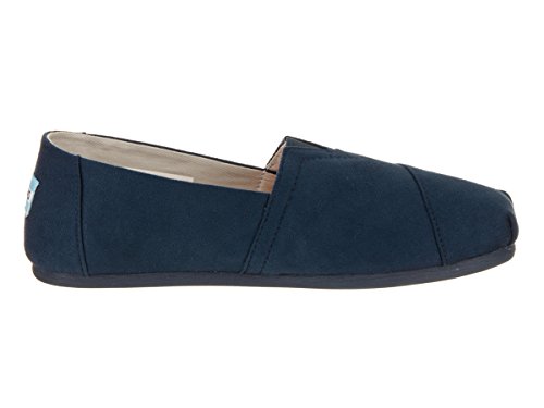 TOMS Navy Microfiber Women's Classics Slip-on Shoes (7.5)