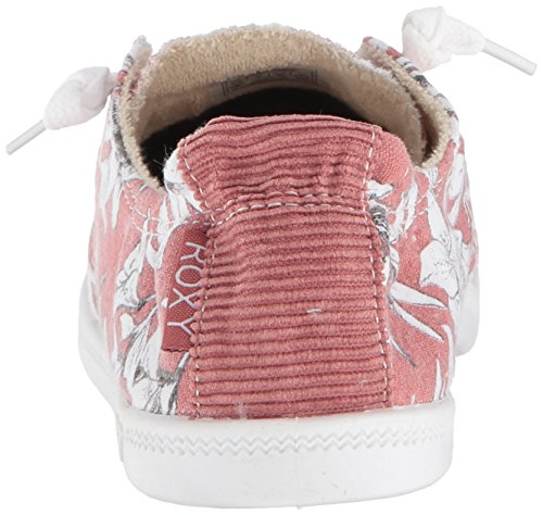 Roxy Women's Bayshore Slip on Sneaker Shoe, Pink Floral, 6.5