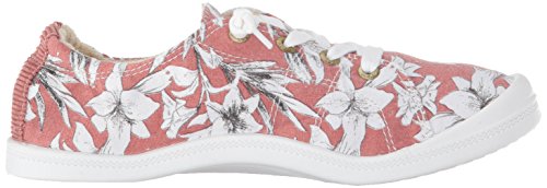Roxy Women's Bayshore Slip on Sneaker Shoe, Pink Floral, 6.5