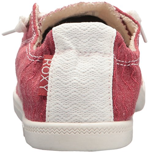 Roxy Women's Bayshore Slip on Sneaker Shoe, Red, 6