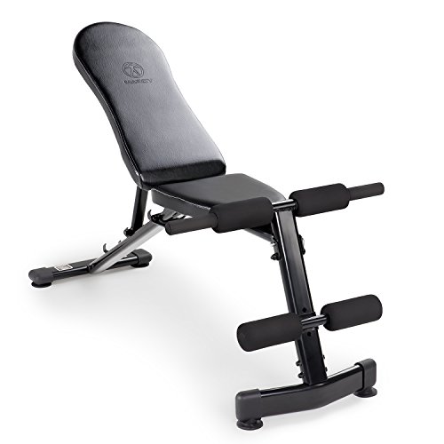Marcy Multi-Purpose Adjustable Workout Utility Weight Bench for Full Body Upright, Incline, Decline, and Flat Exercise SB-228