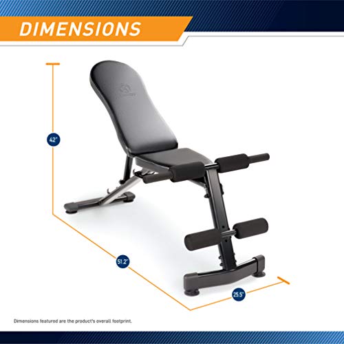 Marcy Multi-Purpose Adjustable Workout Utility Weight Bench for Full Body Upright, Incline, Decline, and Flat Exercise SB-228