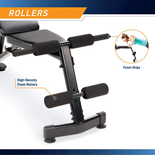 Marcy Multi-Purpose Adjustable Workout Utility Weight Bench for Full Body Upright, Incline, Decline, and Flat Exercise SB-228