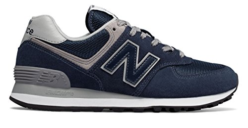 New Balance Women's 574 V2 Evergreen Sneaker, Navy/White, 12 Wide