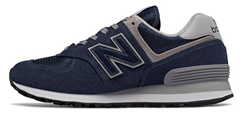 New Balance Women's 574 V2 Evergreen Sneaker, Navy/White, 12 Wide