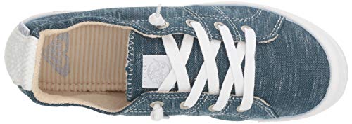Roxy Women's Bayshore Slip On Sneaker Shoe, Teal, 6