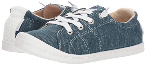 Roxy Women's Bayshore Slip On Sneaker Shoe, Teal, 6