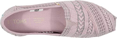 TOMS Womens Alpargata Burnished Lilac Arrow Embroidered Mesh 11