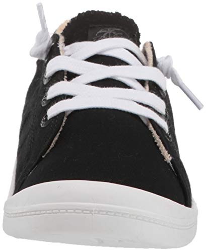 Roxy Women's Bayshore Slip On Shoe Sneaker, Black Denim, 5 M US