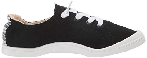 Roxy Women's Bayshore Slip On Shoe Sneaker, Black Denim, 5 M US