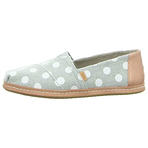 TOMS Womens Alpargata Dizzie Dots Flats Casual - Grey - Size 9.5 B