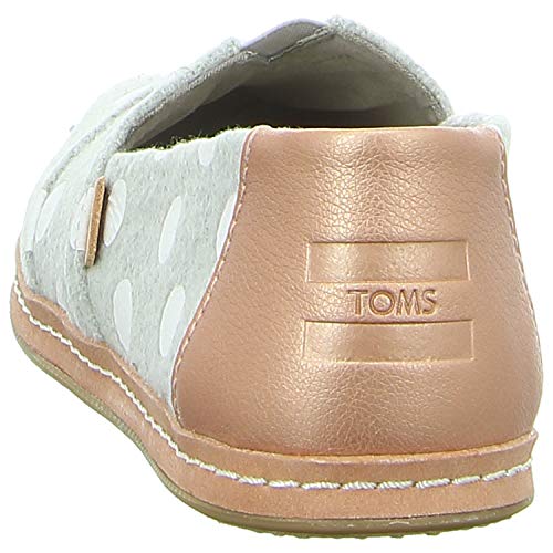 TOMS Womens Alpargata Dizzie Dots Flats Casual - Grey - Size 9.5 B