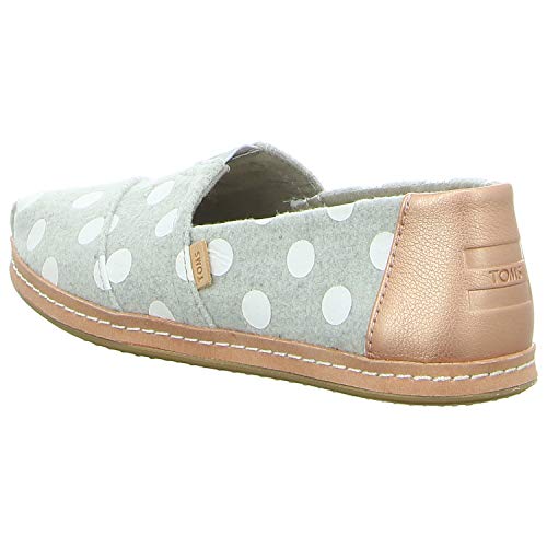 TOMS Womens Alpargata Dizzie Dots Flats Casual - Grey - Size 9.5 B