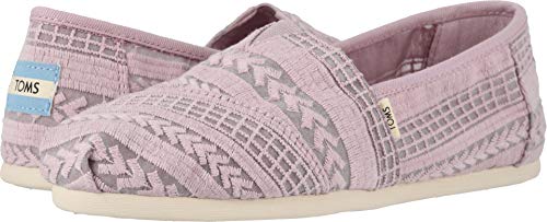TOMS Womens Alpargata Burnished Lilac Arrow Embroidered Mesh 5.5