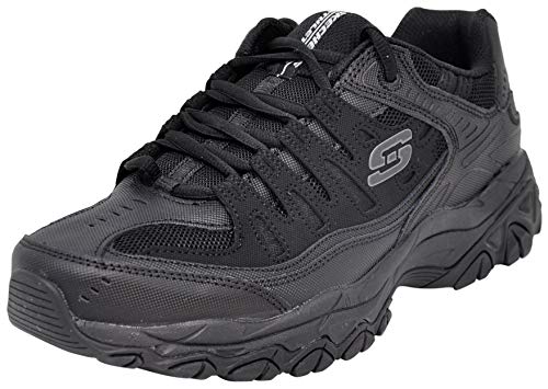 Skechers Men's Afterburn Lace-up Sneaker Black/Black 12 M US